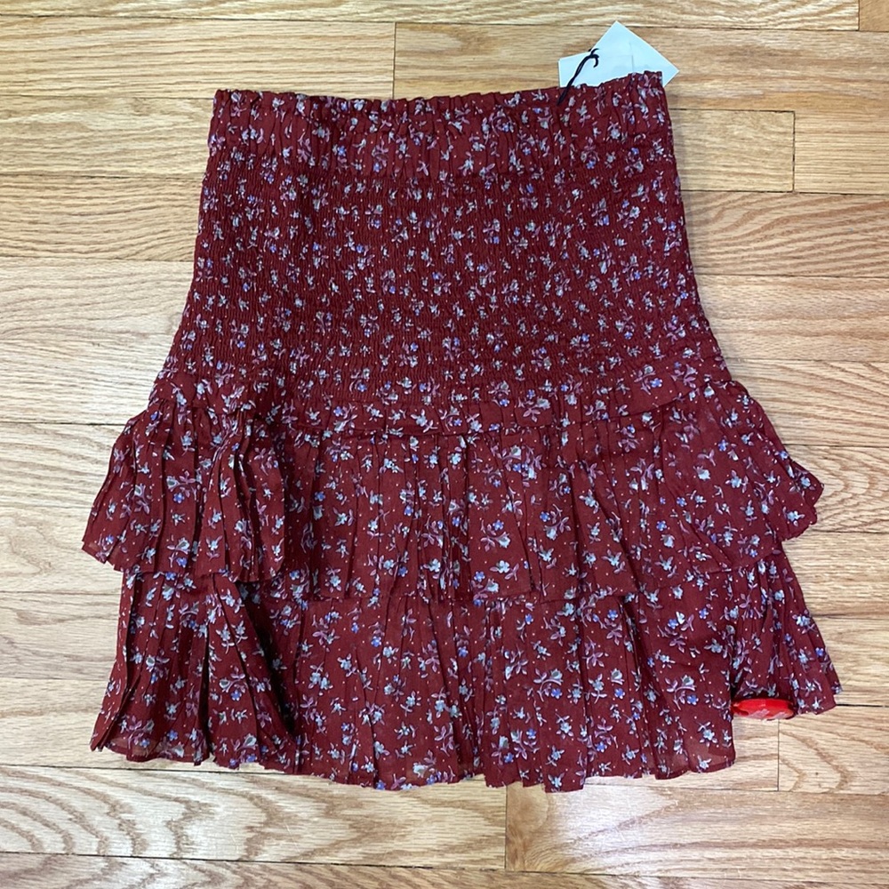 Isabelle Marant naomi smocked tiered mini skirt